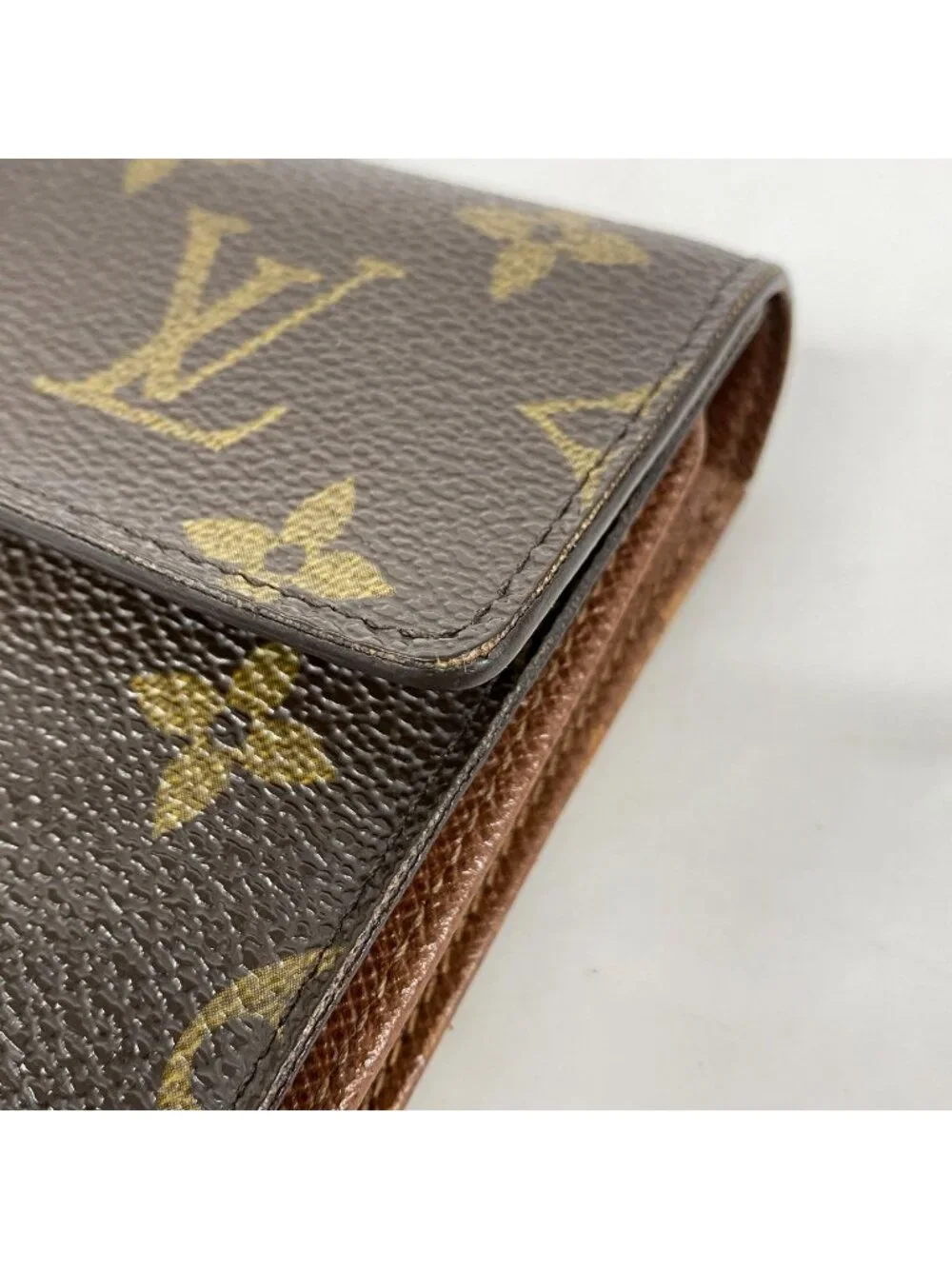 Louis Vuitton Trifold Wallet Monogram Porte Tresor Etui Papiers Brown